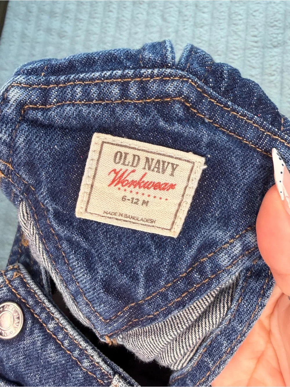 Old Navy Dark Blue Denim Overalls for Babies